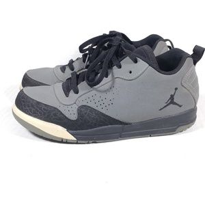 Jordan Boys 3Y Gray Black Shoes Sneakers
